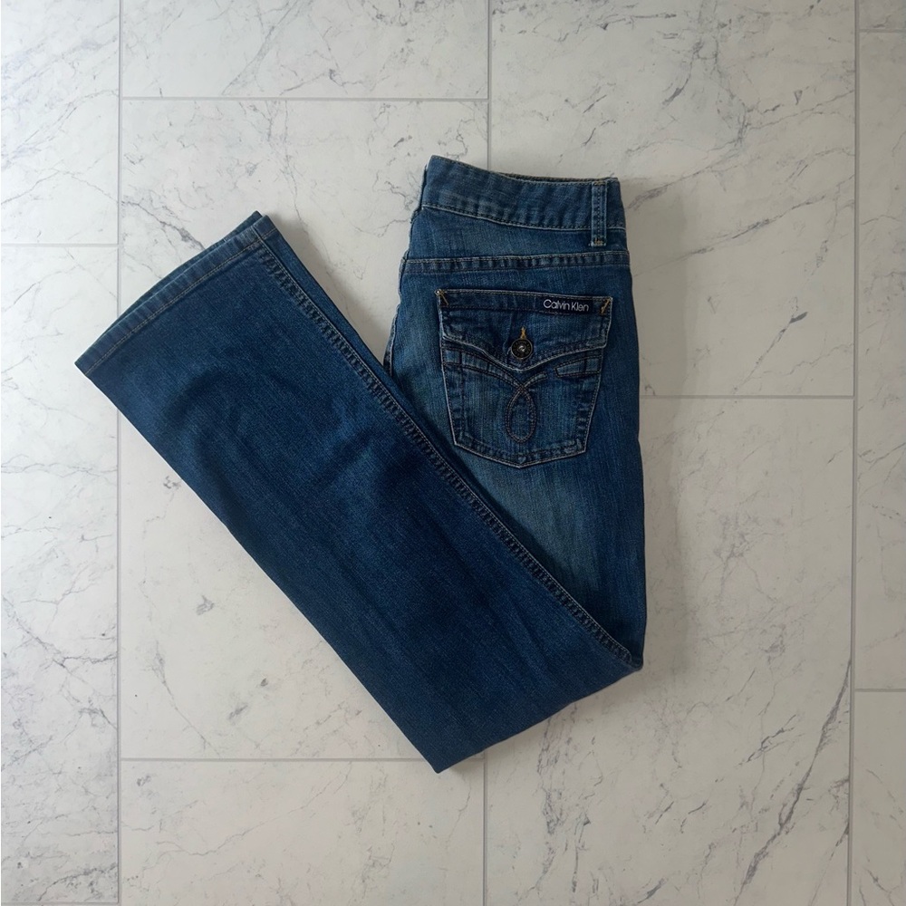 Calvin Klein Women's Boot Cut Jeans - Dark Blue